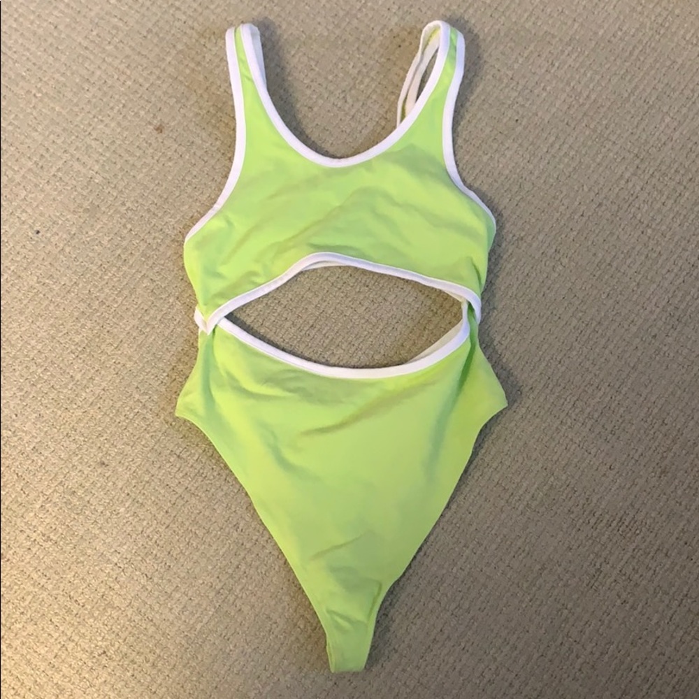 Urban outfitters neon green bodysuit